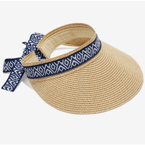 NEW Sea & Grass Visor With Ribbon - Picture 1 of 5